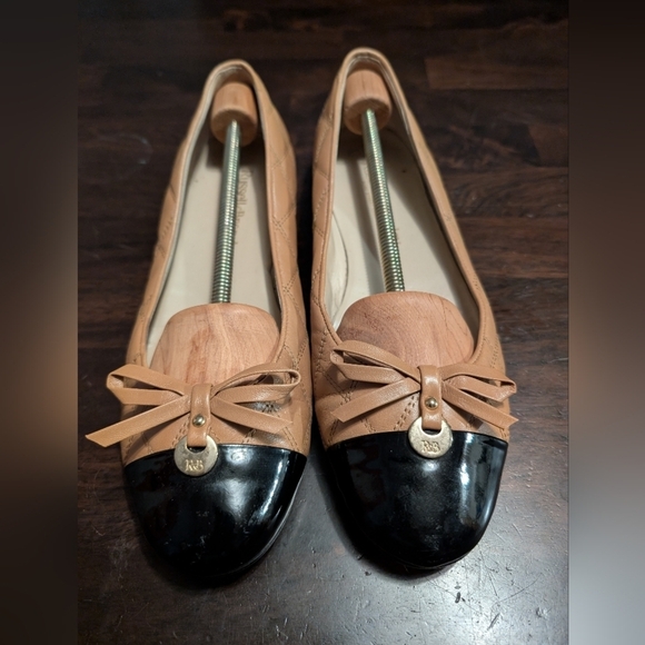 Russell & Bromley Shoes - Russell & Bromley Charming Ballet Flat, Women's EU 39.5/US 9, Tan/Black